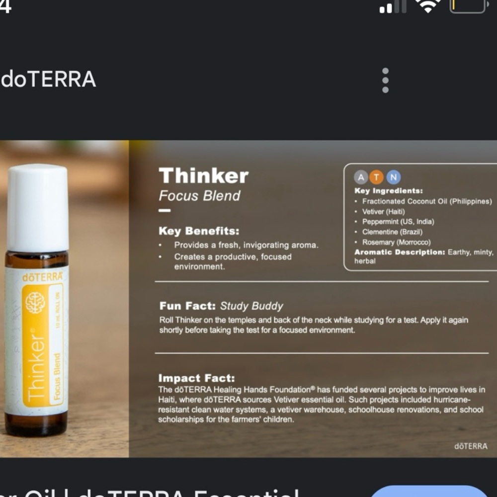 doTERRA Thinker Essential Oil